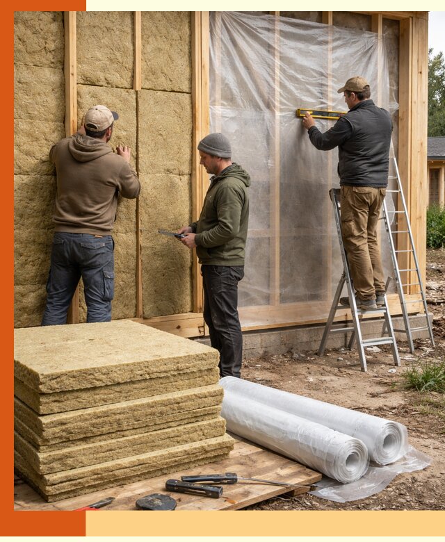 Утепление каркасного дома в Лянторе под ключ с гарантией качества