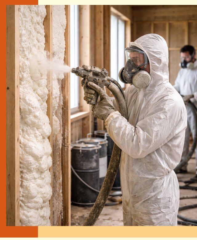 Утепление каркасного дома пенополиуретаном в Лянторе