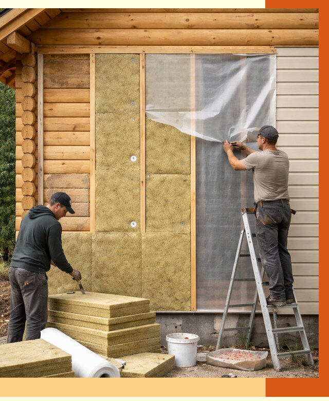 Утепление дома из бруса в Лянторе от 3839 руб./м2 — работы под ключ | ТепломастерЛнт