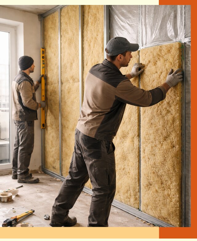 Утепление квартиры изнутри в Лянторе от 4453 руб. за м2 | Проф. работы ТепломастерЛнт