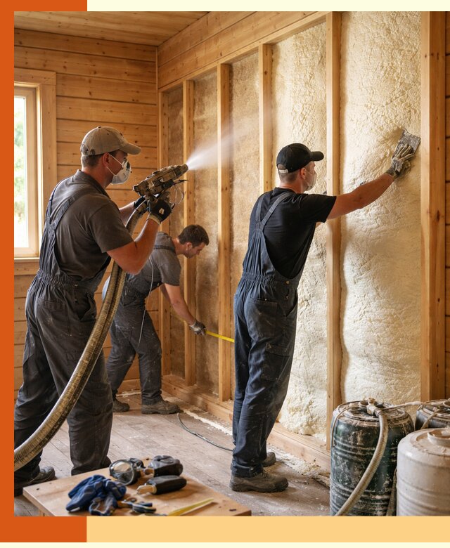 Утепление бани пенополиуретаном (ППУ) в Лянторе