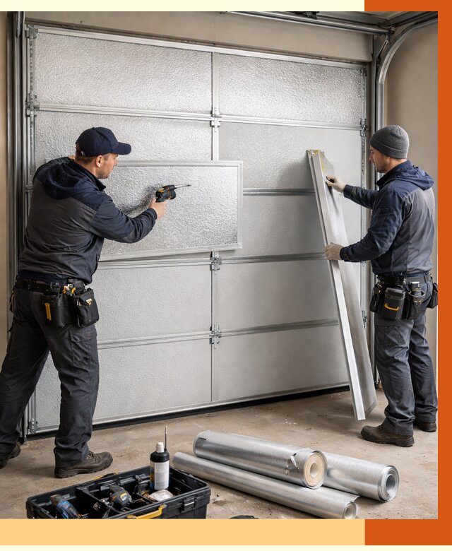 Утепление гаражных ворот в Лянторе от 8036 руб/м2 — надежно и быстро | ТепломастерЛнт