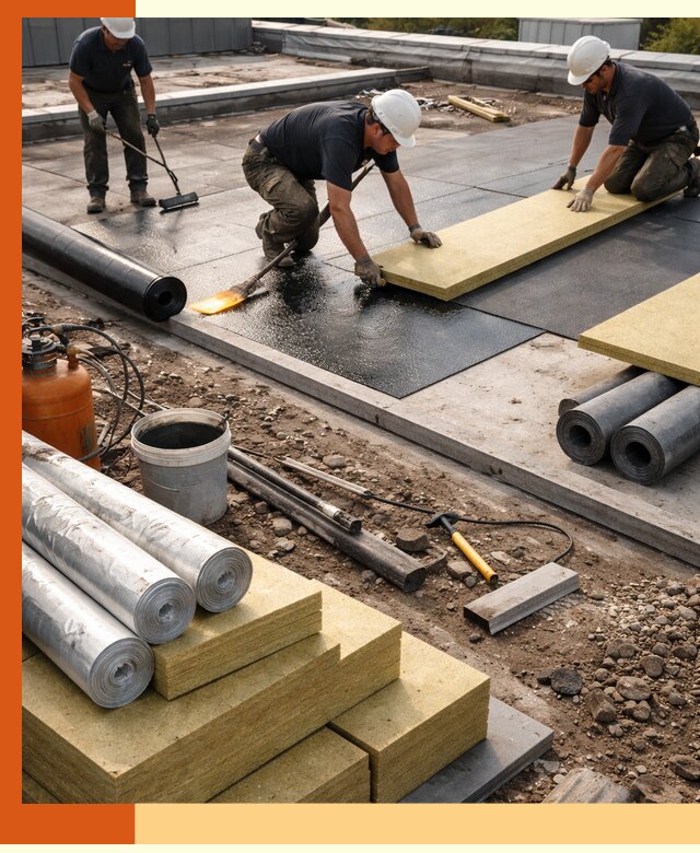 Утепление плоской крыши в Лянторе — надежная теплоизоляция и герметизация