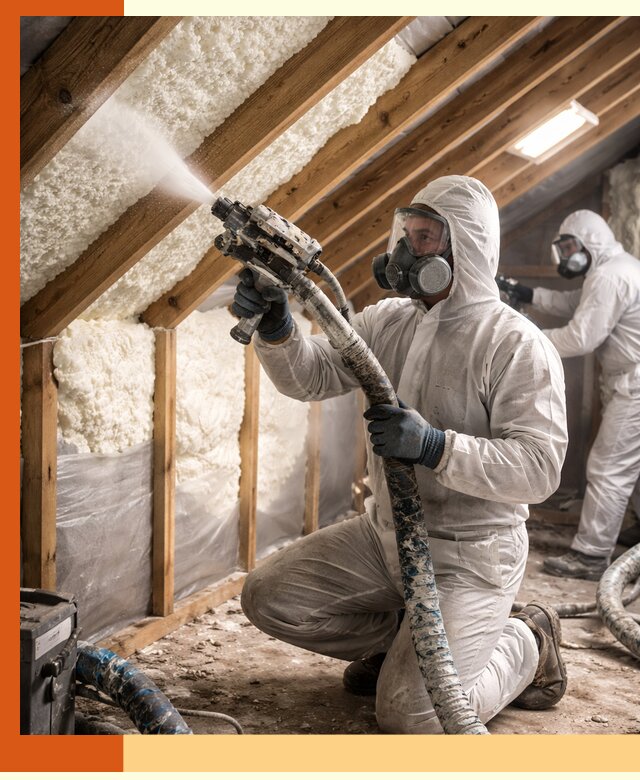 Утепление чердака пенополиуретаном (ППУ) в Лянторе