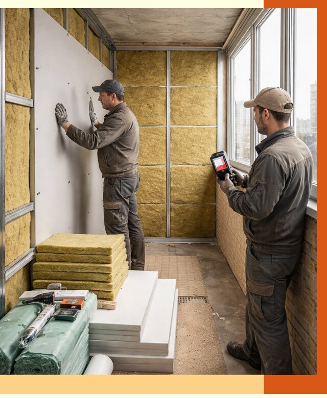 Утепление балкона в Лянторе от 4607 руб. под ключ | ТепломастерЛнт