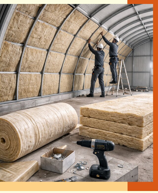 Утепление арочного ангара в Лянторе от 3276 руб./м2 под ключ | ТепломастерЛнт