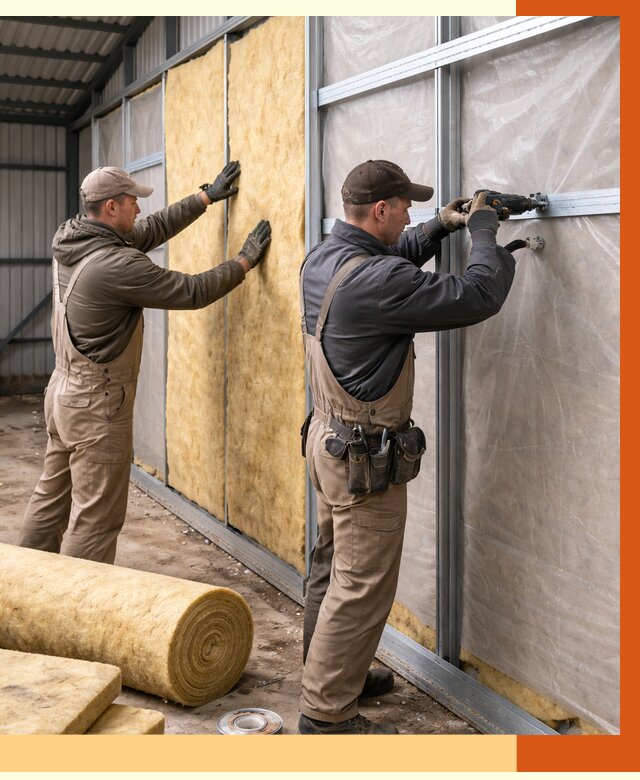 Утепление металлического ангара в Лянторе от 4863 руб/м2 — услуги под ключ | ТепломастерЛнт