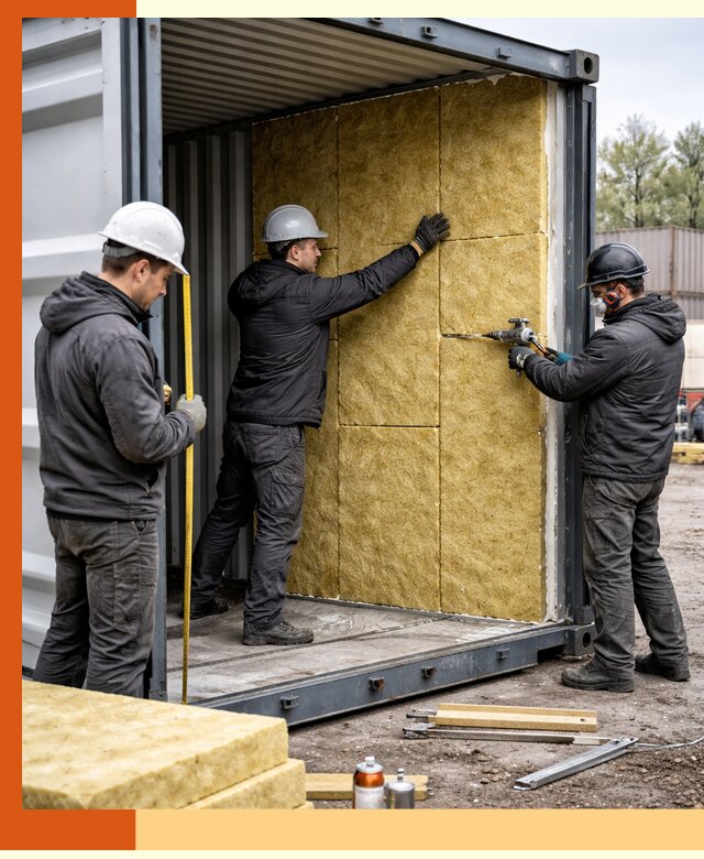 Утепление морского контейнера в Лянторе: надежная теплоизоляция и защита