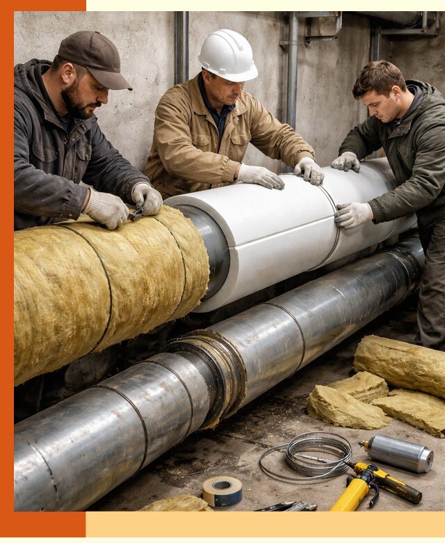 Утепление трубопровода в Лянторе с гарантией энергоэффективности