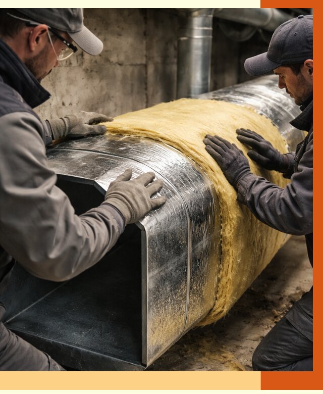 Утепление воздуховодов в Лянторе от 4300 руб. — теплоизоляция вентиляции | ТепломастерЛнт