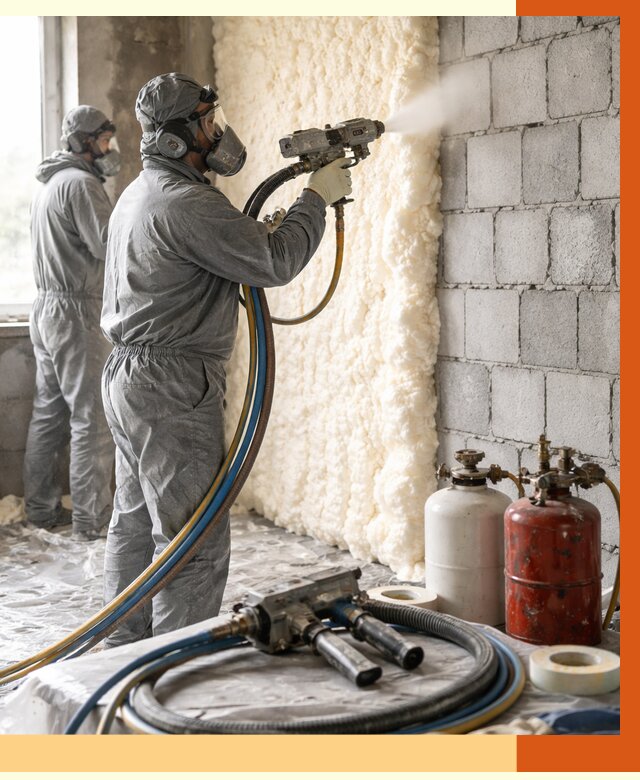 Утепление блочной стены ППУ в Лянторе от 4351 руб./м² — ТепломастерЛнт