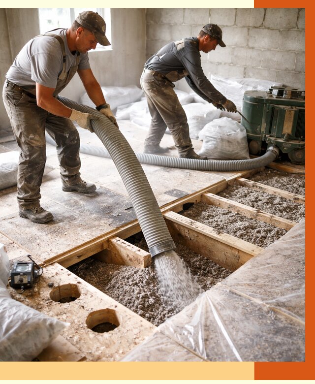 Заполнение пустот перекрытий в Лянторе от 4607 руб. под ключ | ТепломастерЛнт