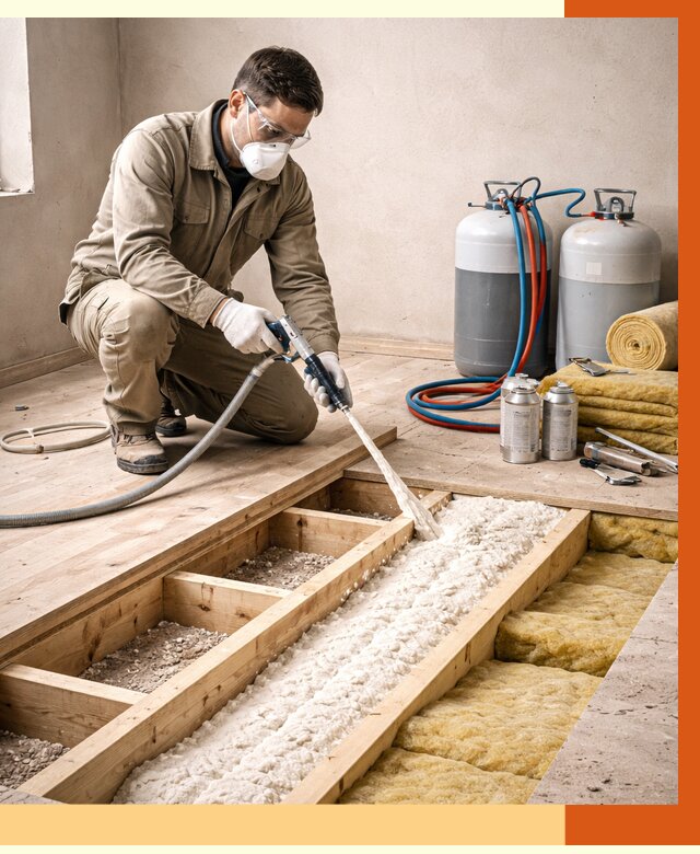 Заполнение полостей межэтажного перекрытия в Лянторе от 4300 руб. | ТепломастерЛнт