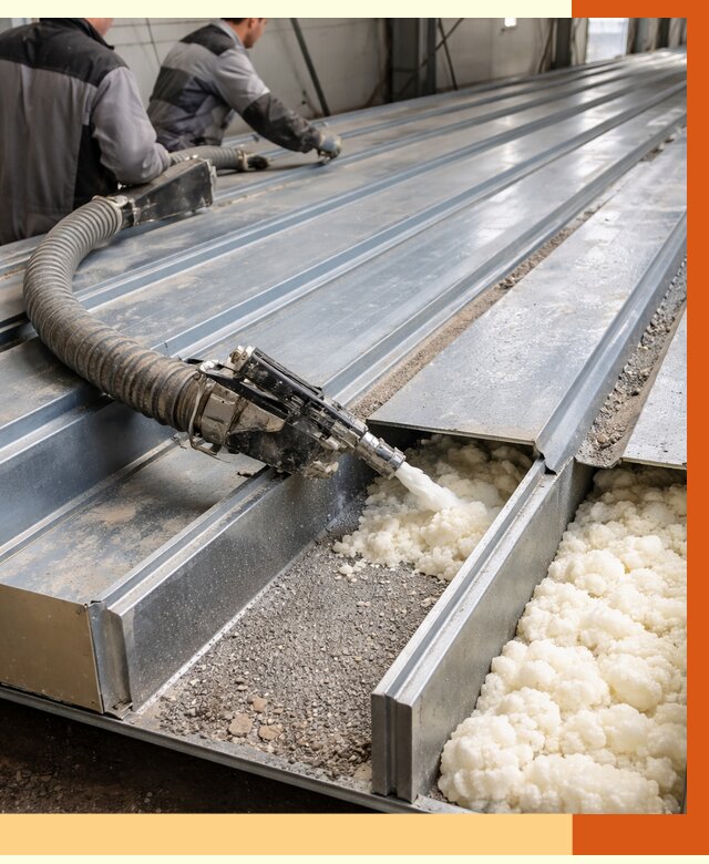 Заполнение пустот кровельных панелей в Лянторе от 7371 руб. под ключ | ТепломастерЛнт