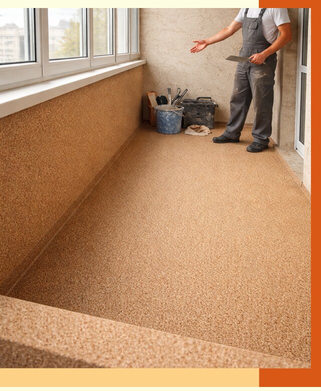 Утепление балкона жидкой пробкой в Лянторе от 3737 руб/м² под ключ | ТепломастерЛнт