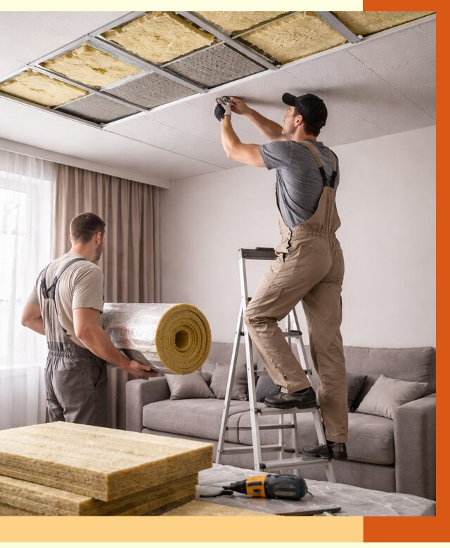 Шумоизоляция потолка в Лянторе от 2303 руб. под ключ | Профессионально — ТепломастерЛнт