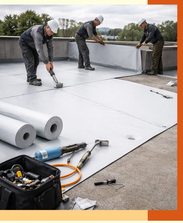 Гидроизоляция мембранной кровли в Лянторе от 7678 руб./м² — профессионально | ТепломастерЛнт