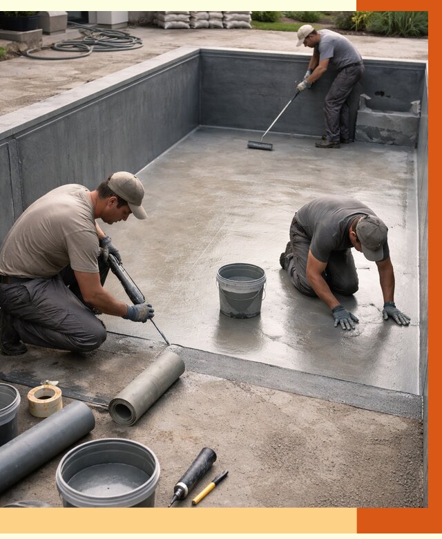 Профессиональная гидроизоляция бассейна в Лянторе от 6654 руб. за м2 | ТепломастерЛнт