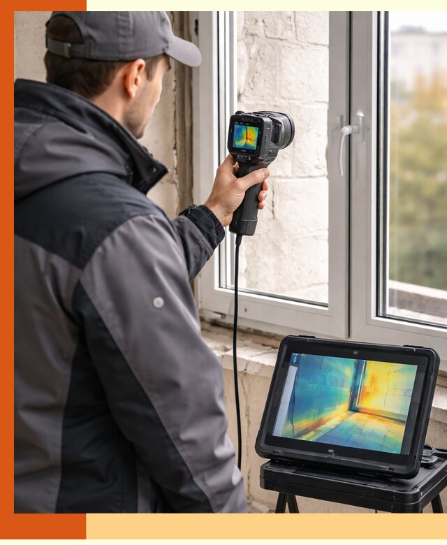 Тепловизионное обследование дома в Лянторе для выявления утечек тепла