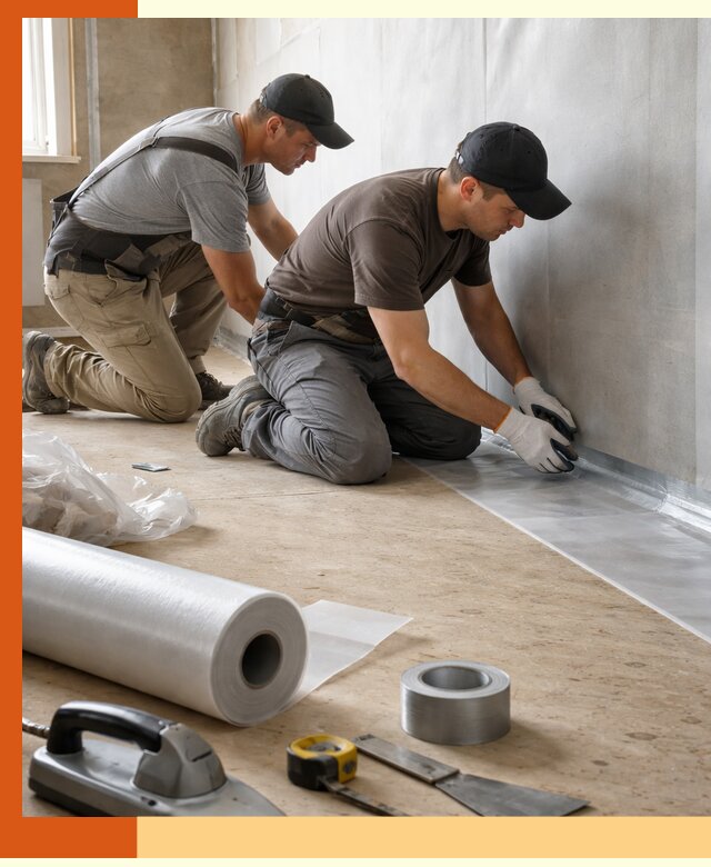 Монтаж пароизоляции для дома и помещений в Лянторе